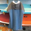 Poncho μπλέ σκούρο/γκρί quick dry - Aropec