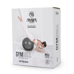 Μπάλα Γυμναστικής Amila Gymball 75cm Μαύρη 95865