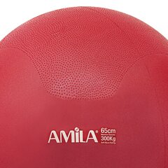 Μπάλα Γυμναστικής Amila Gymball 65cm Κόκκινη με Βάρος Στην Βάση 48446