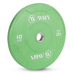 Δίσκος Color Bumper Plate Slim 50 mm 10 kg – Πράσινο 84847