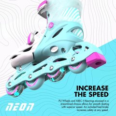 Yvolution Neon Combo 2 σε 1 Αυξομειούμενα Πατίνια - Γαλάζιο/ροζ